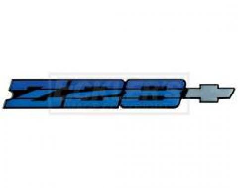 Camaro Z28 Rear Panel Emblem, Blue Metallic, 1986-1987