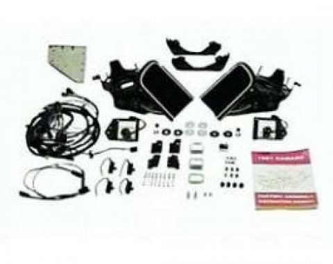 Camaro Rally Sport (RS) Headlight Door System Kit, 6 Cylinder, For Cars With Warning Lights, 1967