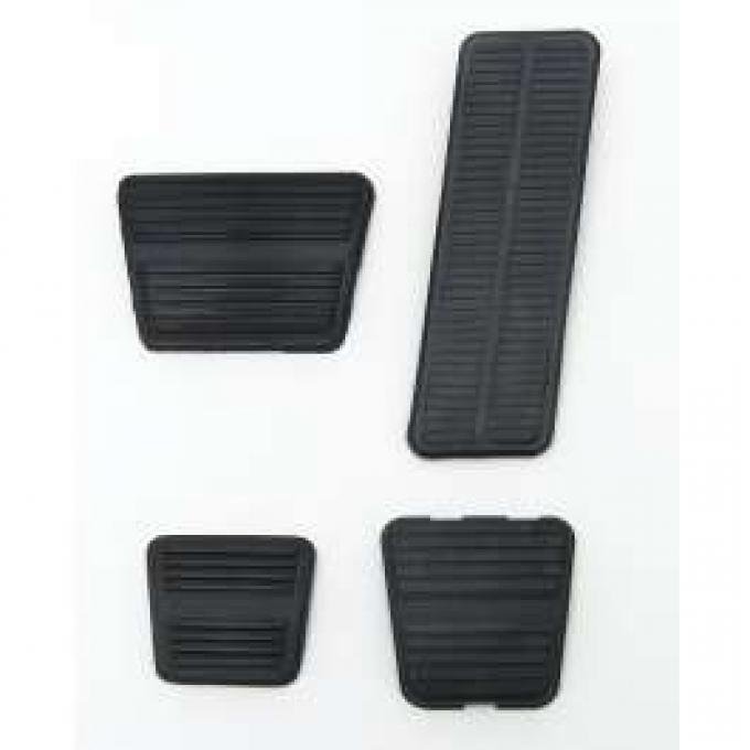 Camaro Pedal Pad Kit, Gas, Brake, Parking Brake & Clutch, For Cars With Manual Transmission & Disc Brakes, 1972-1981