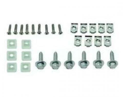 Camaro Upper Stiffener, Header Panel & Grille Mounting Hardware Kit, For Cars With Standard Trim (Non-Rally Sport) Or Rally Sport (RS), 1969