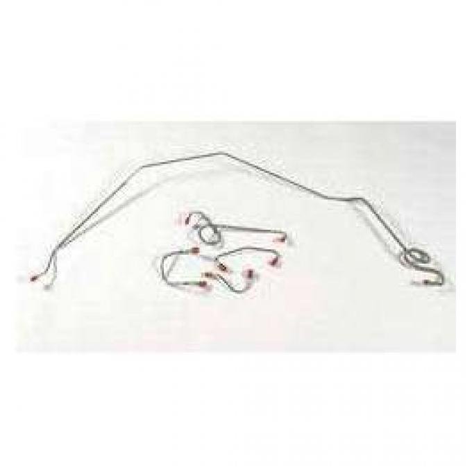 Camaro Brake Line Set, Front, Stainless Steel, For Cars With Manual Drum Brakes, 1969