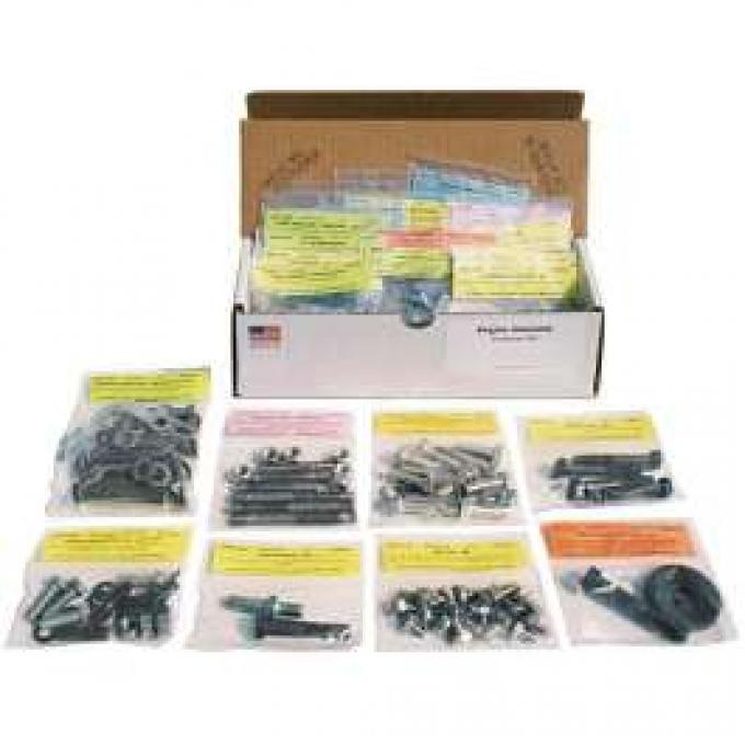 Camaro Master Engine Bolt Kit, 327ci, For Cars Without Air Conditioning, 1967-1968