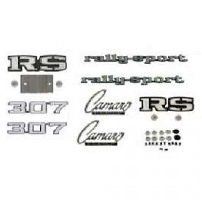 Camaro Emblem Kit, For Rally Sport (RS) With 307ci, 1969