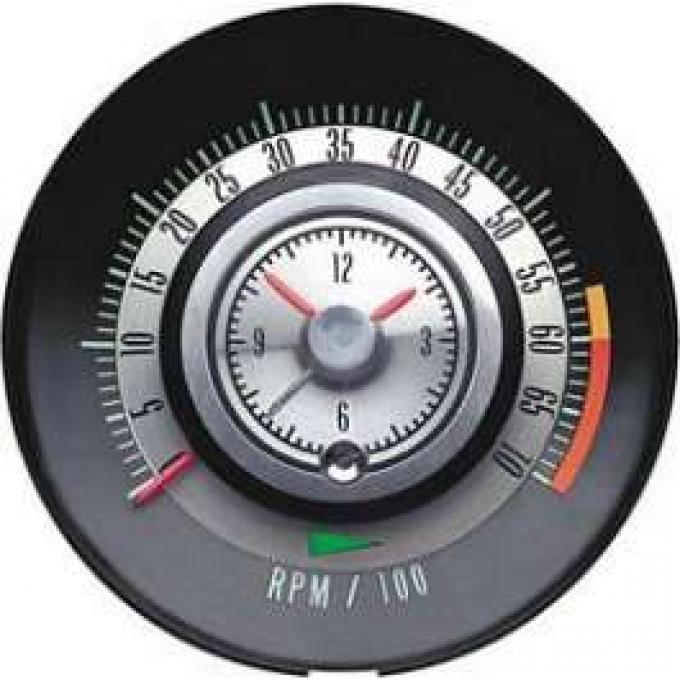 Camaro Clock & Tachometer, Tic-Toc, 6000 RPM Redline, 1968