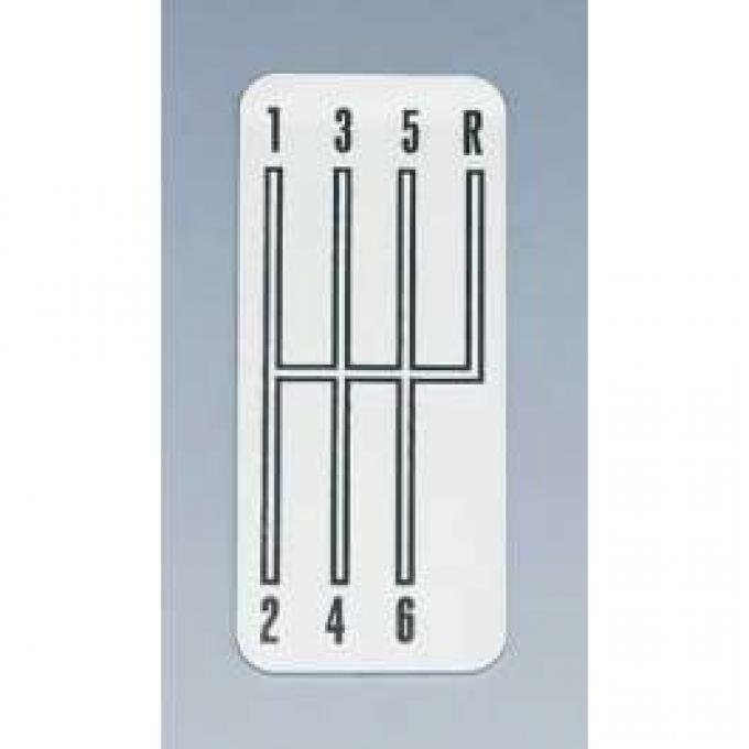 Camaro Shifter Indicator Plate, 6-Speed Transmission, Stainless Steel, 1968-1981