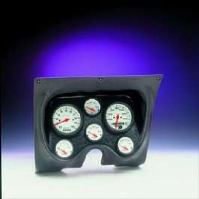 Camaro Instrument Cluster Panel, Black Textured Finish, With Phantom Series AutoMeter Gauges, 1967-1968