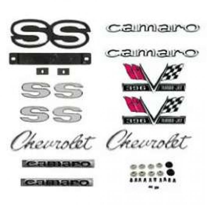 Camaro Emblem Kit, For Super Sport (SS) With 396ci, 1967