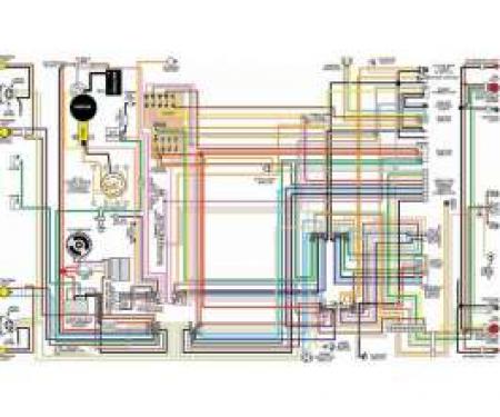 Camaro Color Laminated Wiring Diagram, 1969