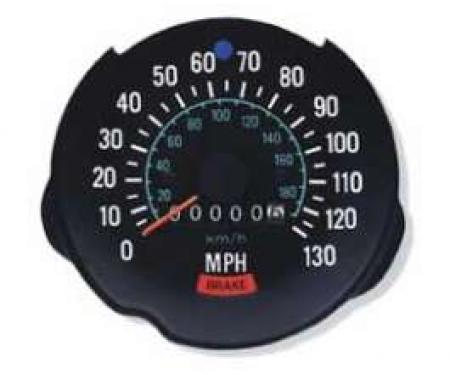 Camaro 130 MPH Speedometer, Without Speed Warning, 1970-1978