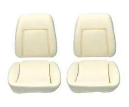 Camaro Bucket Seat Foam Cushions, With Reinforcing Wire, Deluxe Interior, 1969