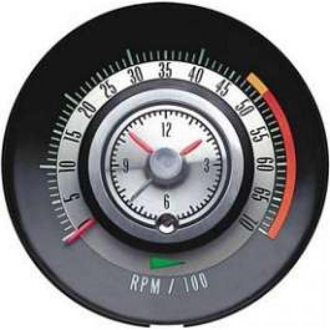 Camaro Clock & Tachometer, Tic-Toc, 5000 RPM Redline, 1968