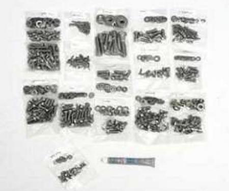 Camaro Body Fastener Kit, Hex Head Style, Stainless Steel, 1970-1973