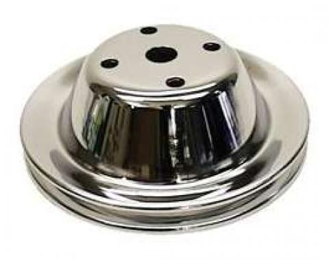 Camaro Water Pump Pulley, Small Block, Single Groove, Chrome, 1969-1985