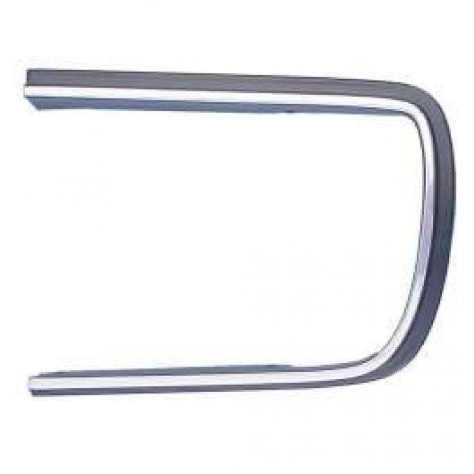 Camaro Headlight Door Molding, Left, Chrome & Black, Rally Sport (RS), 1967-1968