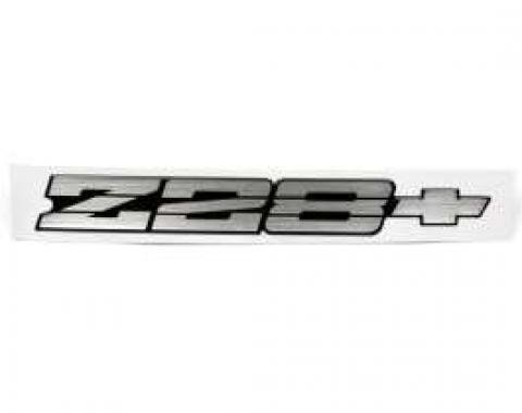 Camaro Rear Panel Emblem, Z28, Silver, 1991-1992