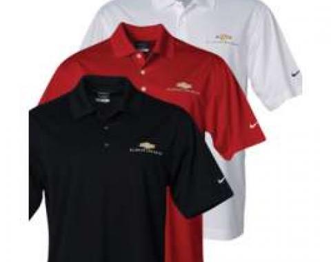 Camaro Polo Shirt, Men's, Nike Golf Dri-Fit, Camaro Emblem, White