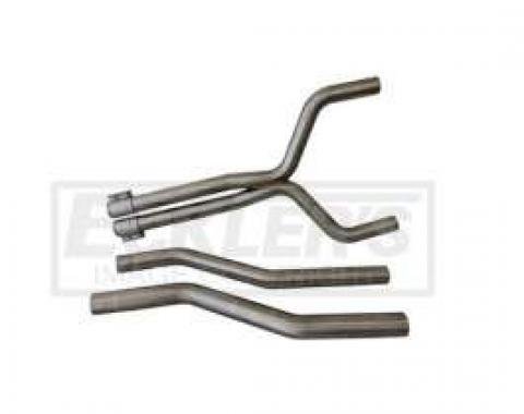 2010-2011 Camaro BBK High Flow Catalytic Converter Back X-Pipes, V6 2-1/2 Stainless Steel X-PIPE, 304 STAINLESS