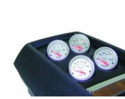 Camaro Console Gauge Pod Kit, Ultra-Lite Series, Fuel Level, Oil Pressure, Voltmeter & Water Temperature, AutoMeter, 1968-1969