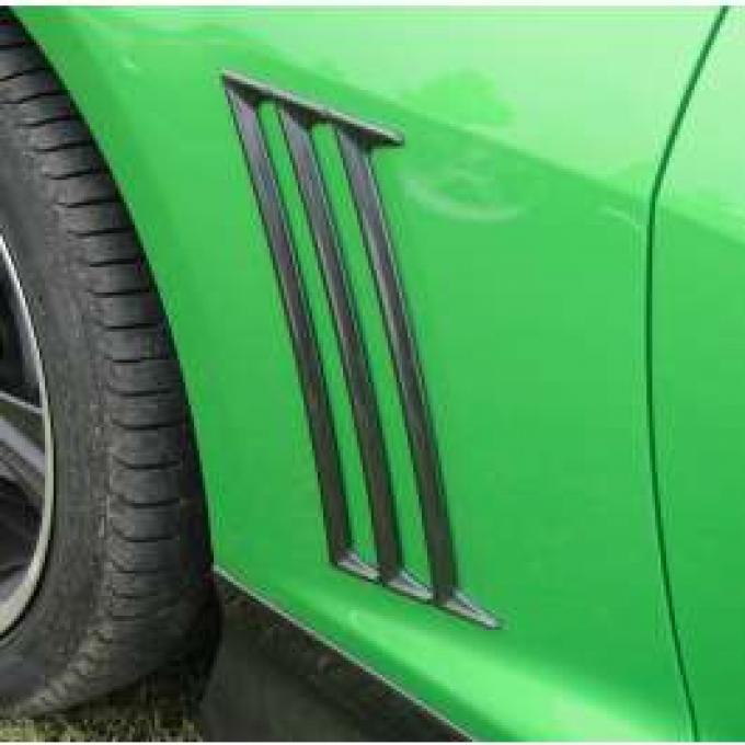 Camaro Paintable Quarter Panel Side Louvers, 2010-2014