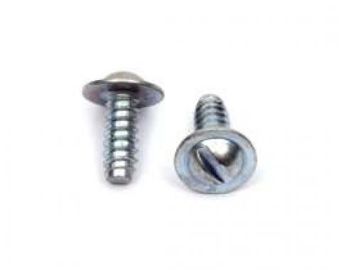 Camaro License Plate Mounting Screws, Flanged, Slotted, Rear, 1967-1969