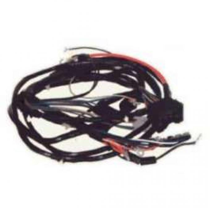 Camaro Front Light Wiring Harness, V8, With Factory Gauges,1970