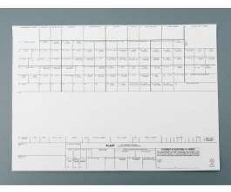 Camaro New Vehicle Factory Build Sheet, 1970