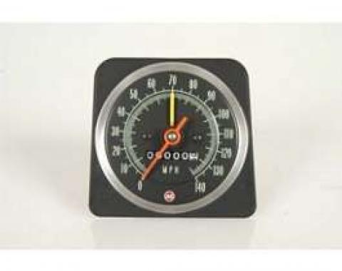 Camaro Speedometer, 140 MPH, With Speed Warning Indicator, 1969