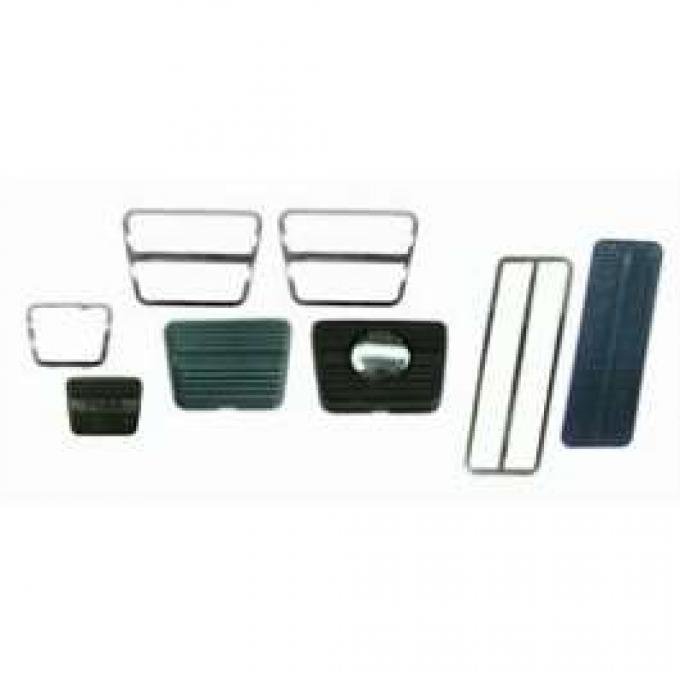 Camaro Pedal Pad & Trim Kit, For Cars With Front Disc Brakes & Manual Transmission, 1967-1968