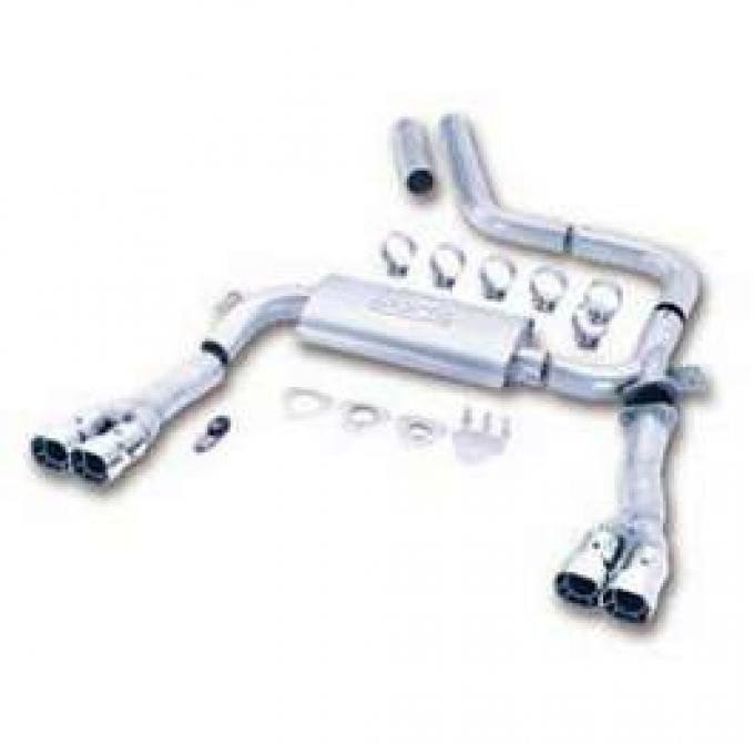 Camaro Exhaust System, Dual Cat Back Adjustable, Borla, V8,1995-1997