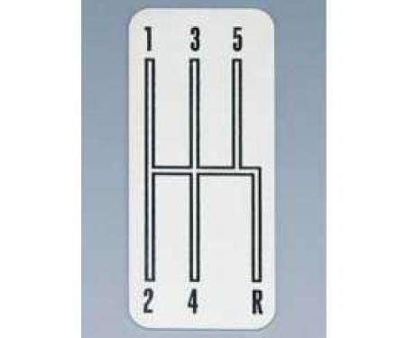 Camaro Shifter Indicator Plate, 5-Speed Transmission, Stainless Steel, 1970-1981