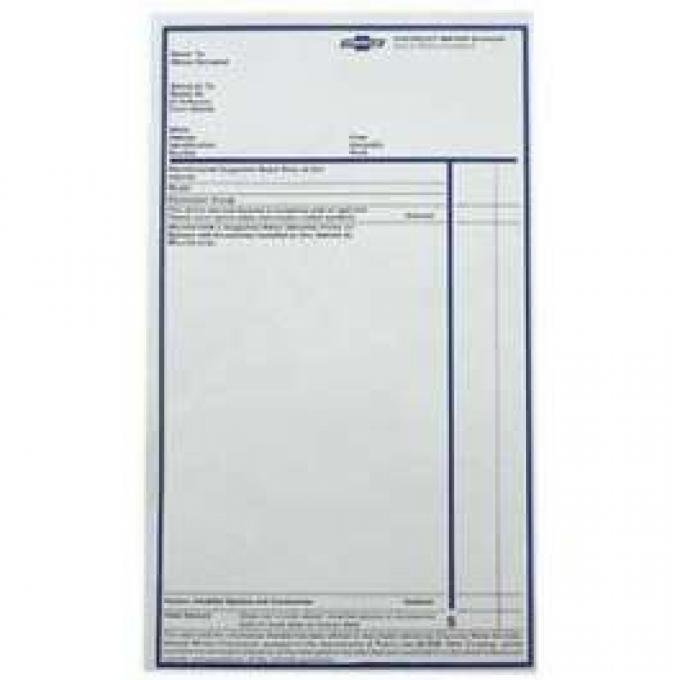 Camaro New Car Window Sticker, 1970-1971