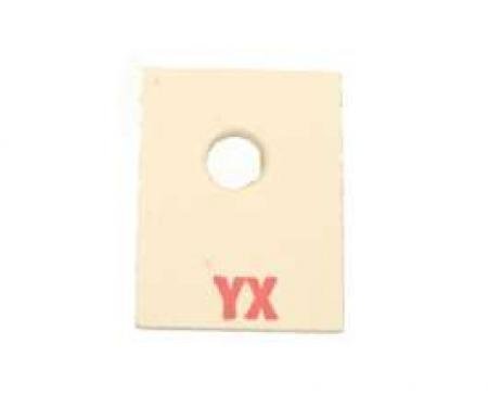 Camaro Power Disc Brake Booster Tag, Code YX, 1967