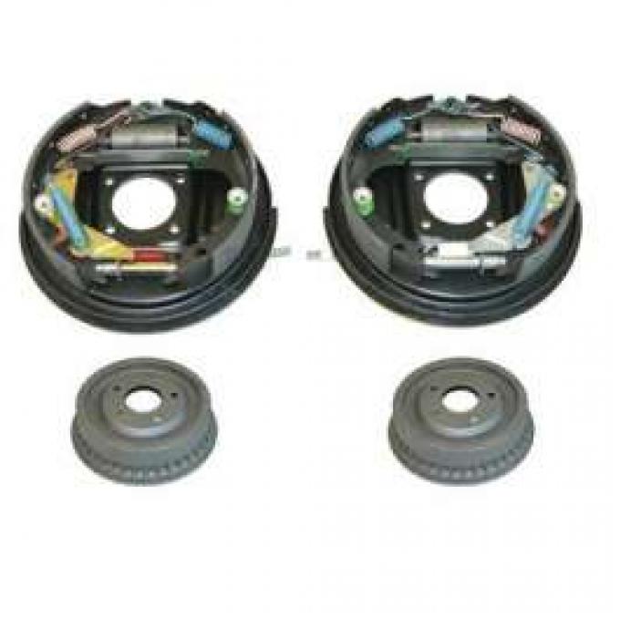 Camaro Drum Brake Assembly Kit, with Backing Plates, Rear, 1975-1981