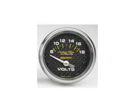 Camaro Voltmeter Gauge, Carbon Fiber, AutoMeter