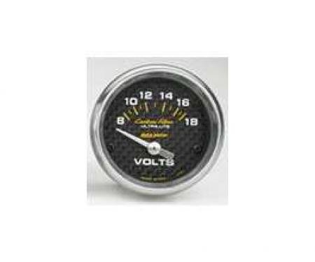 Camaro Voltmeter Gauge, Carbon Fiber, AutoMeter