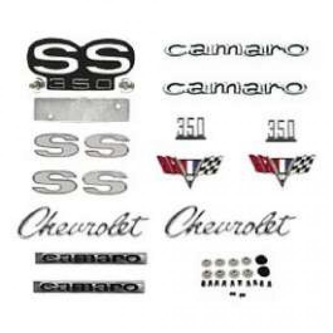 Camaro Emblem Kit, For Super Sport (SS) With 350ci, 1967