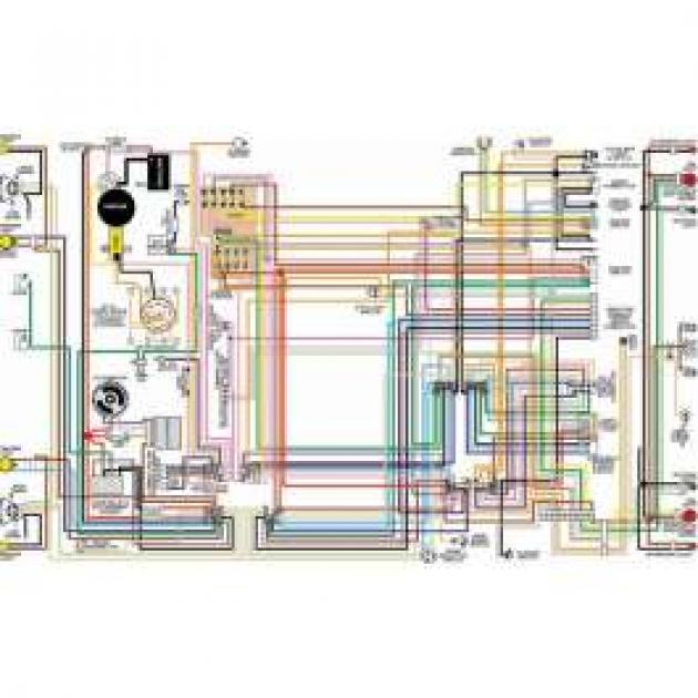 Camaro Color Laminated Wiring Diagram, 1970-1971