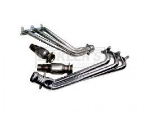 Camaro V6 BBK 1-5/8 Full-Length Chrome Headers W/ High-Flow Cats, 2010-2011