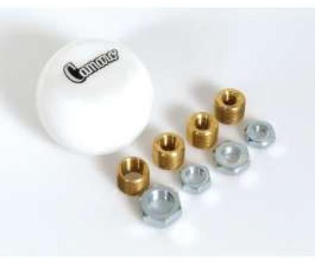 Camaro Shift Knob White Billard With Camaro Script Logo, 1967-2002