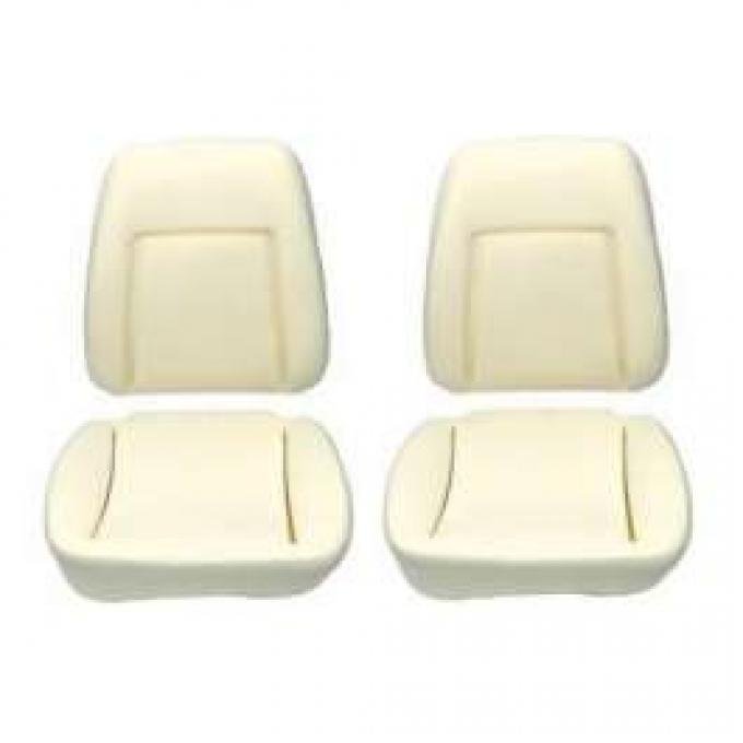 Camaro Bucket Seat Foam Cushions, With Reinforcing Wire, Deluxe Interior, 1969
