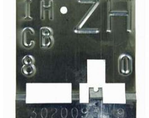 Camaro Radiator Tag, ZH Coded, 2-Row, Manual Transmission, Harrison, 1968-1969