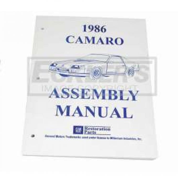 Camaro Factory Assembly Manual 1986 Camaro Depot
