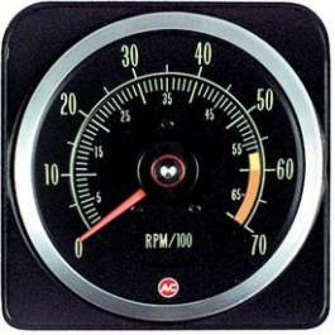 Camaro Tachometer, 6000 RPM Redline, 1969