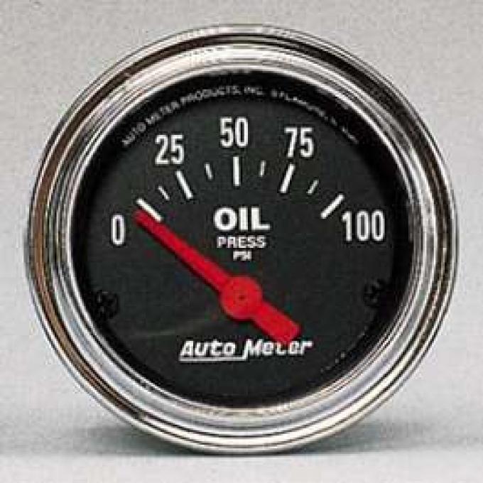 Camaro Oil Pressure Gauge, Chrome, AutoMeter