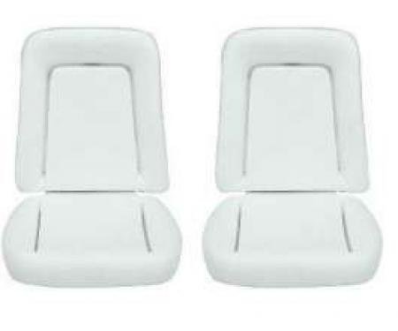 Camaro Bucket Seat Foam Cushions, Without Reinforcing Wire, Deluxe Interior, 1967 & Standard Interior, 1969