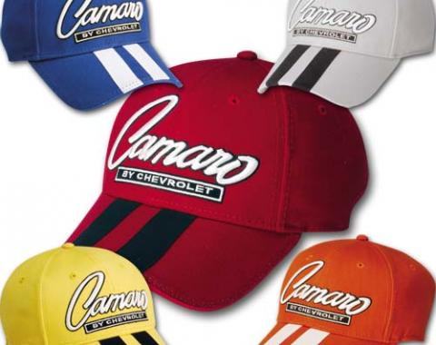 Camaro Cap, Classic Script With Rally Stripes