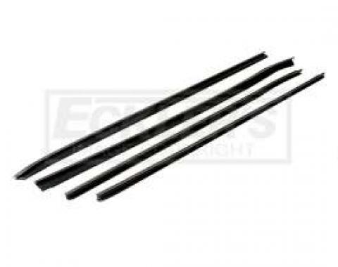 Camaro Four Piece Window Felt Set Round Bead Outer And Flat Inners 1970-1981