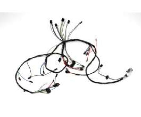 Camaro Front Lighting Wiring Harness, V8, Rally Sport (RS),For Cars With Warning Lights, 1967