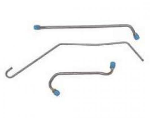 Camaro Fuel Line Set, Fuel Pump To Carburetor, Stainless Steel, 3-Piece, 396/325-350hp, 3/8", With 1/4" Return Line, 1969