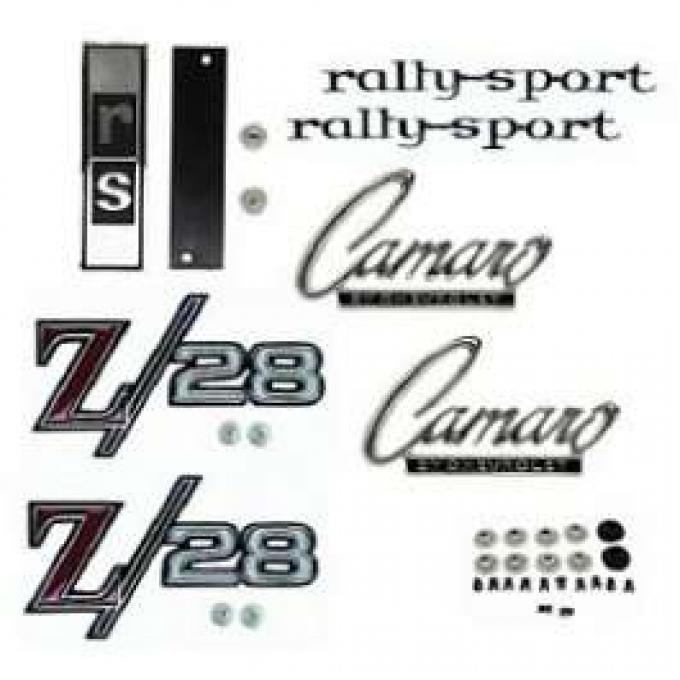 Camaro Emblem Kit, For Z28 With Rally Sport (RS) Package, 1968